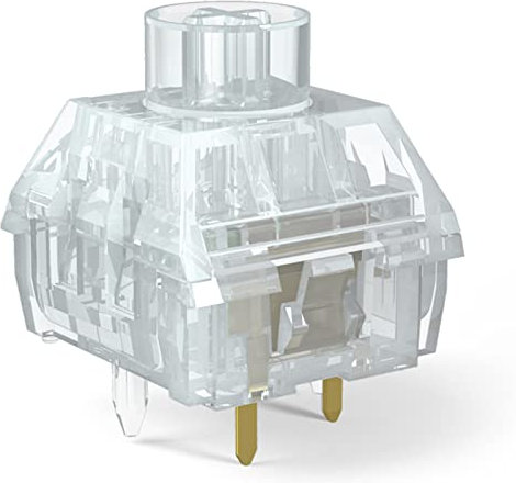 Zjmehty Kailh Jellyfish X Transparent Mechanical Keyboard Switches, 72 Count, 47gf Clicky, Hot-Swappable, Transparent