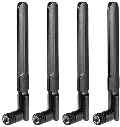 8dBi RP-SMA Male 3G 4G LTE Cellular Trail Camera Long Range Antenna Compatible with Spypoint Link Micro Link Dark Link S Link EVO Tactacam Stealth Cam Camera Cellular Trail Camera (Pack of 4)， Eifagur