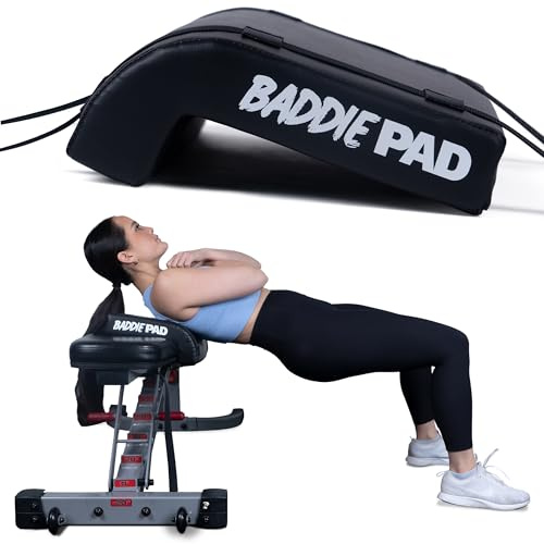 Baddiepad - Cuscino Protettivo per Panca, Schiena e Spalle - La Spugna Spessa in Schiuma è Comoda e Protettiva per alleviare la Pressione Durante Il Sollevamento Pesi e l'allenamento dei Glutei
