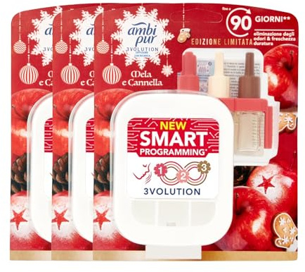 3x Ambi Pur 3Volution Duftstecker Starterset Apfel & Zimt je 20ml Lufterfrischer