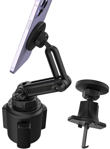 LYFPOOM Mag-Safe Handyhalterung Auto Getränkehalter, 270°Universal Mag-Safe Halter Kfz-Becherhalter, für iPhone 15 14 13 12 Pro Max Mag-Safe Hülle Smartphone