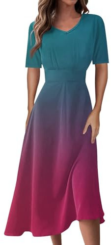 FeiBeauty Blumenkleid Damen Ballkleid Kleid Festlich Mädchen Grünes Kleidung Elegant Herbstkleid Tunika Lang Boho Sommer