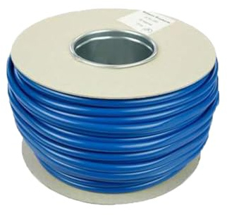 UKCABLE-TIES PVC Sleeving Flexible PVC Earth Cable Sleeving Blue Brown Green/Yelllow Electrical Cable Wire - 100 Meter Roll (Blue, 2mm)