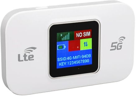 Sxhlseller 4G LTE Tragbarer WLAN Router mit 3000mAh - 300 Mbit/s Hochgeschwindigkeit für bis zu 10 Geräte, WPA2 Verschlüsselung, Plug and Play über USB