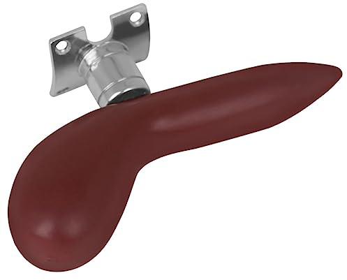 Abnehmbare Daumenstütze für Fagott mit Roter Fingerauflage | Abs und Metall, Leichtes Satz mit Versilberter Basis, Druck Daumen und Finger