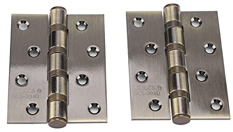 2 Stück Türscharniere, Edelstahl-Kugellager-Türdämpfer, Flache Lagerscharniere mit Losen Stiften, Kommerzielle Scharniere für Holztüren, Innentüren
