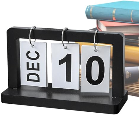 Tischkalender aus Holz – Ewiger Tischkalender, Ewiger Tischkalender – Vistaprint Ewiger Tischkalender aus Holz, großes Display, Tischkalender für Kinder