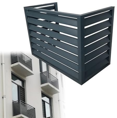 Outdoor Metal AC Cover for Wall Mounted Air Conditioner Weatherproof Heat Pump Cage for HVAC System Protect Your AC Unit from Elements Gray 100x50x70CM