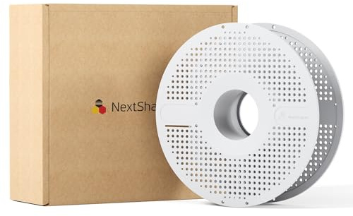 NextShapes Reusable Spool High Temp 90°C, Dreh-Arretierung für Bambu AMS | Wiederverwendbare Filament-Spule, Schnellwechsel, Einzelspule – Refill Ready für Bambu Lab A1/P1S/X1C AMS
