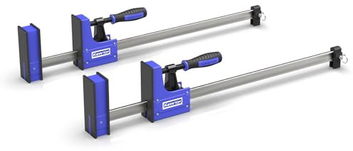 KARRYTON 24-Inch Parallel Clamps, Heavy Duty Bar Clamps for Woodworking, 4 Throat Depth w/ 1600LB Force 2-Pack