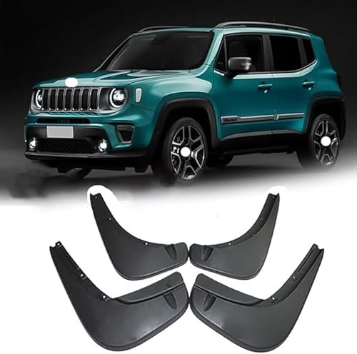 Fufizu Auto Parafanghi per Jeep Renegade 2015-2019 2020 2021 2022 2023, Anteriore Posteriore Parafango Paraschizzi Kit Fender Pneumatico Accessori Protezione