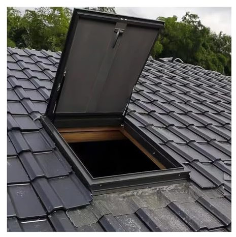 Trappe d'accès en aluminium galvanisé avec poutre renforcée pour sécuriser les fenêtres de toit et les sorties de cave