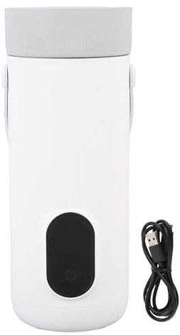 Topiky Bollitore Elettrico da Viaggio, Bollitore Portatile per Acqua Senza Fili, Bollitore USB da 350 Ml in Acciaio Inossidabile, Bollitura Rapida in 10 Minuti con Batteria da 27000