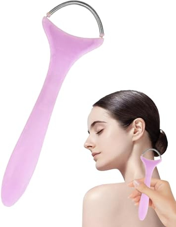 Gesichtshaarentferner, Spring Chin Epilierer Werkzeug, Kompaktes Haargerät Multifunktional Haarentfernungsgeräte für Hals Augenbraue Nase Rücken und Gesichtspflege Frauen Rosa Blau Lila