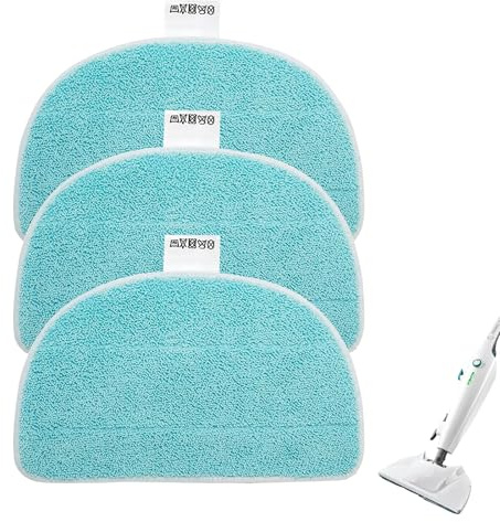 3 Stück Ersatzpad für Leifheit CleanTenso Power 2.0 Dampfreiniger 33x19.5cm | Mikrofaser Dampfbesen Wischbezug für eine porentiefe, Effiziente Dampfmop Ersatz mit Klettunterseite für CleanTenso Power