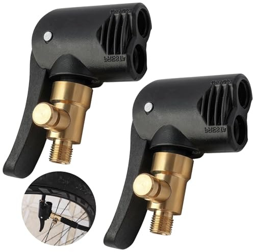 2x Fahrrad Ventil Adapter Französisch auf Auto Ventil Messing