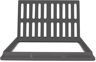YIPONYT 24x16in Drain Grate and Frame, Heavy Duty FRP Outdoor Drain Cover with Base, Large Drainage Grate and Base for Driveway, Lawn, Pavement,Concrete Catch Basin,Curbs