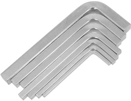 Juego de 7 llaves de cabeza cuadrada en forma de L, llaves de destornillador de 4 puntos en 3 mm a 10 mm, acero al cromo vanadio para apretar tornillos cuadrados