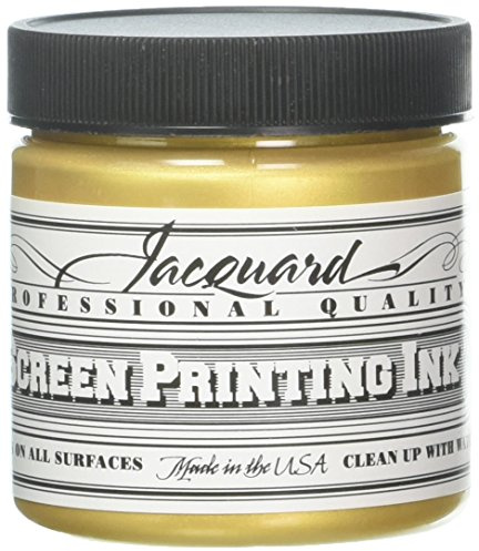 Jacquard screentryck bläck, guld, 4 oz