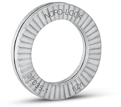Rondelle di sicurezza a cuneo Nord-Lock in acciaio, NL5 | 20 pezzi per M5 | 5,4 mm x 9 mm x 1,8 mm | in acciaio