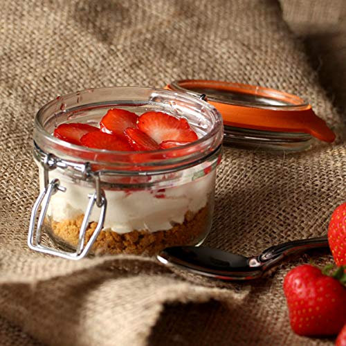 Kilner Round Clip Top Jars 0.125ltr - Case of 12 | 125ml Preservation Jars, Storage Jars, Jam Jars with Cliptop Lid