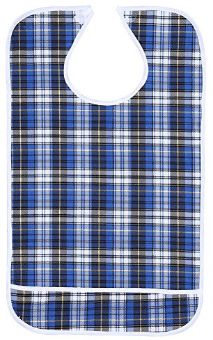 Lätzchen, Baumwollflanell, für Erwachsene, 45 x 74,9 cm, wasserdicht, Rückenbarriere - -