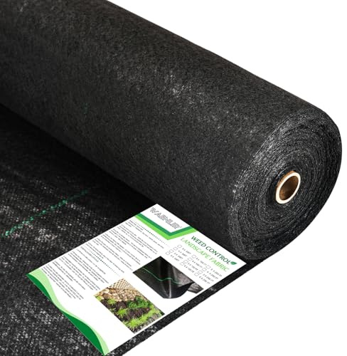 WAENLIR 5.8oz 3FT x 100FT Heavy Duty Landscape Fabric Weed Barrier Premium Woven Ground Cover Roll, UV Resistant&Tear-Proof, Ideal for Garden Beds, Walkways, Patios, Greenhouses, Outdoor Landscaping