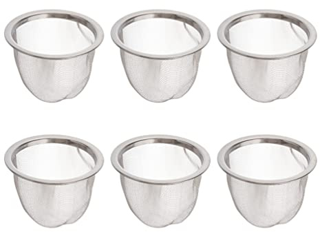 HEMOTON 6piezas Colador De Té De Acero Inoxidable De Filtros Prácticos Para Tetera Infusor De Té Duradero y Resistente Para Casa