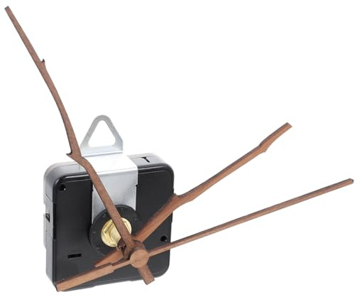 Gatuida Uhrwerk mit Zeiger Holz, Stille Bewegung Uhr-Ersatz-Uhr-Reparatur-Set Uhrwerk-Bausatz Selber Machen Uhrzeiger-Kit ZubehöR 3D-Uhrwerk Uhr Ersatz Mechanismus Glocke Haushalt