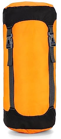 TRIWONDER Kompressionspåse för Sovsäck, Lätt och Kompakt, Reseförvaring för Outdoor Camping Vandring Ryggsäcksresa (Orange, M - 15 L)
