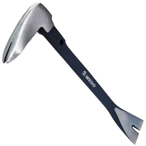 WEDO 250mm(10) Nail Puller, Pry Bar, Claw Bar, Cats Paw Nail Puller, Crowbar, Chisel, Cr-V Steel, Leverage Design