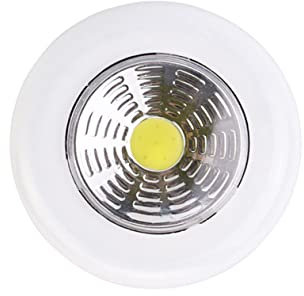 UKCOCO 2stücke Cob Led Touch Nachtlicht Kabellose Notfalllampe Mit Selbstklebefläche Batteriebetriebene Wandleuchte Für Schrank Küche Werkstatt Helle Weiße Push-leuchte Ohne Akku