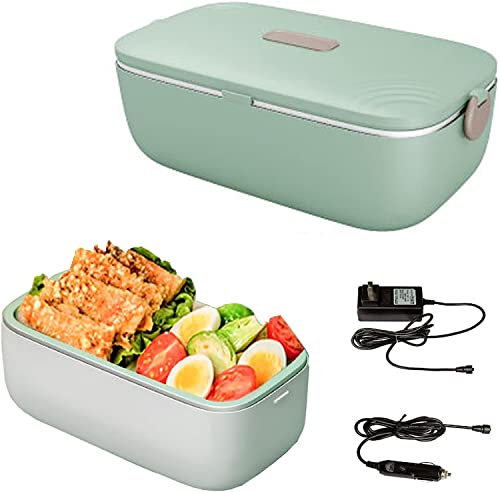 ZLJSHZS Chauffe-Plats électrique 3 en 1 Portable pour Voiture, Camion, Maison, récipient Anti-Fuite 1 L, Vert