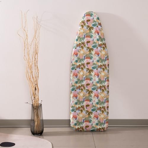 Ironing Board Covers 147X48cm, Cotton Extra Large Ironing Board Cover Reusable With Elastic Strap(Daisy)