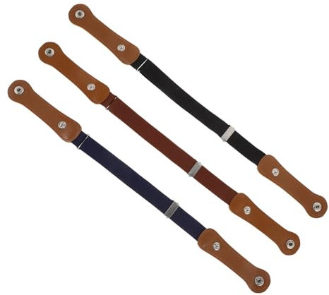 SAFIGLE 3er Set Stretchgürtel Elastische Hosenbänder Für Jungen Und ädchen Einfarbige Hosengürtel Für Kleinkinder Dunkelblau Hellbraun