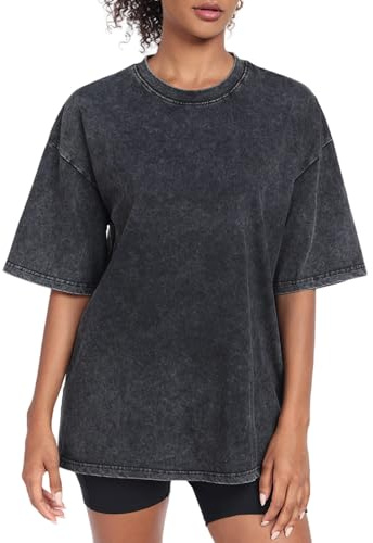 Oversized Tshirt for Damen Rundhals Kurzärmeliges Tops Casual Lockere Basic Sommer Tee Shirts Bluse