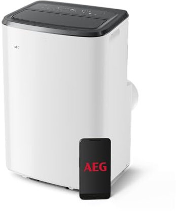 AEG Comfort 6000 Portable Air Conditioner AXP34U339HW, Heat & Cool, BTU 12000, For Rooms up to 40 m2, Control Remotely with App, Energy Rating A