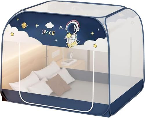 HKGZKVGK Copriletto con zanzariera, copriletto da Tenda Caldo e Traspirante, Set Completo di zanzariere per Letto Matrimoniale (2.150x200 cm)