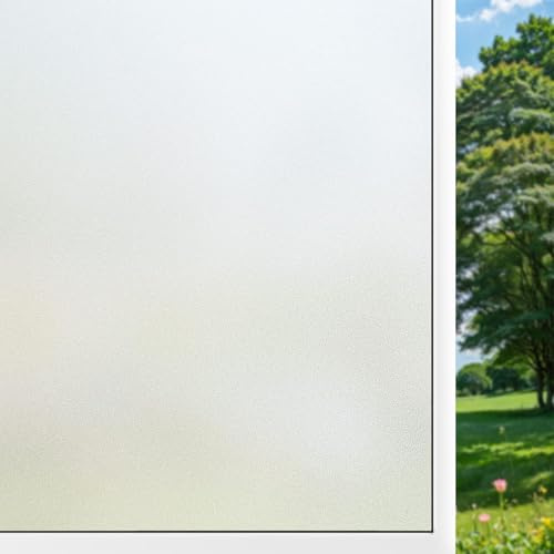 Statici Autoadesivi Pellicola Vetri Finestre 100 x 230 cm per La Privacy, Autoadesiva, Opaca Pellicola Adesiva per Vetri per Ufficio Bagno Camera, Opaco puro