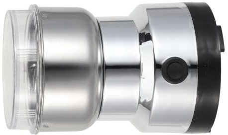 FUNNETOYU Molinillo Plata de Café Eléctrico de Acero Portátil Inoxidable | Molienda de Granos y Frutos Secos, Uso en Cocina y Hogar, Diseño Clásico