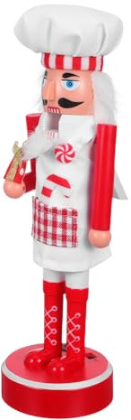 Cabilock Soldado Cascanueces Decoración Navideña De Mesa Cascanueces Iluminados Figura De Soldado Adorno De Cocina para Centros De Mesa del Hogar y Tiendas