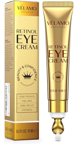 VELAMO ADVANCED Instant Eye & Face Lift Cream: Reduces Wrinkles Fine Lines Under Eye Bags Puffiness Dark Circles Crow's Feet - Rapid Face Lifting Tightening Firming Retinol Under Eye Cream 15g