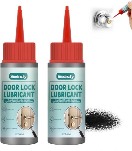 60ml*2 Lubrifiant pour Serrures, Graphite en Poudre,Lubrifiant pour Serrure | Poudre Graphite, Multifonctions Lubrification Graphites, pour Lubrifier Serruress Porte