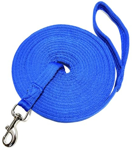 JA Horse JA4012 Longierleine mit Karabinerhaken Handschlaufe 8 m, Royalblau | Pferdelonge Longe, Leine, Reitsport, Extra weiche, Handschlaufe, Karabinerhaken, Nylon, rutschfest, inkl. Tasche, Reitsport