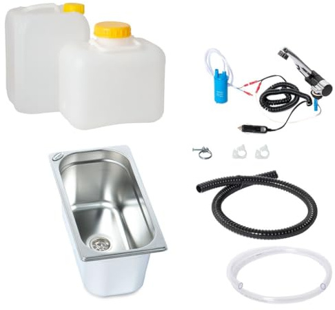 12V Wasseranlage Imbisswagen Verkaufsanhänger Campingküche Bausatz Spüle 265x160x150 London Caravan Reisemobil (ad-ideen)