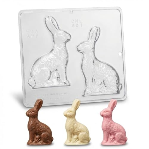 6 Bunny Chocolate Candy Mold Easter 801