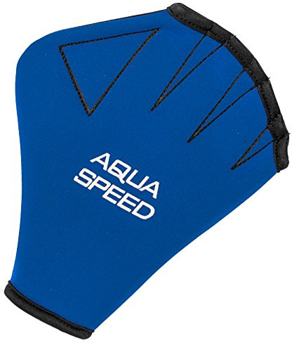 Aqua-Speed Nuoto Guanti Guanti in Neoprene Sport acquatici Guanti in Neoprene per Aqua Fitness Gloves, Adulti (unisex), blu/nero, L