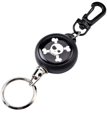 Einziehbarer Schlüsselanhänger mit 60 cm Drahtseil Ausziehbarer Schlüsselband Schlüsselanhänger Clip Ring 200gr Zugkraft