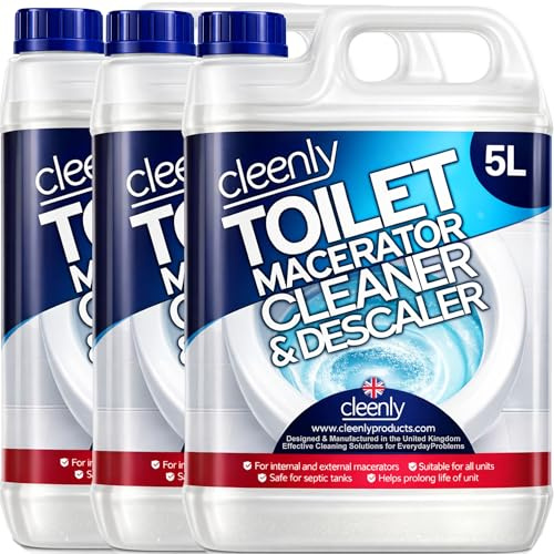 Cleenly Macerator Cleaner & Descaler 15 L - Concentrated, Long-Lasting Formula, Safe for All Saniflo Pump Units, Toilets & Urinals, Helps Prolong The Life of Your Macerator