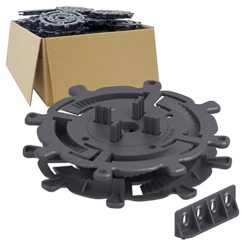 Trevendo Paquete de 50 Bases regulables Universal terraza para vigas y losas, S 17-30 mm